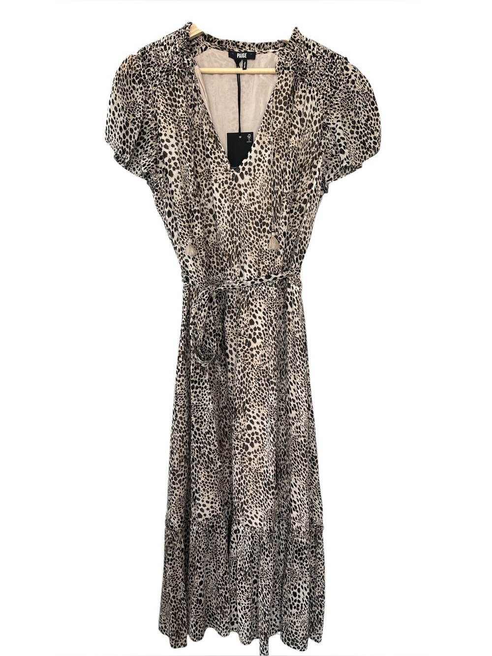 NWT Paige Laramie Leopard Silk Dress - Picture 7 of 14